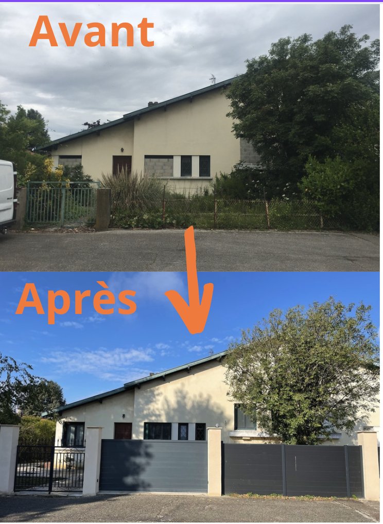 La maison avant et après travaux